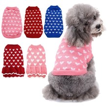 Small Pet Dog Warm Jumper Sweater Clothes Puppy Cat Knitwear Winter Knitted Coat