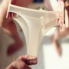 Women Sheer Panties Thong Ultra-thin Mesh Underwear Knicker See-through Lingerie
