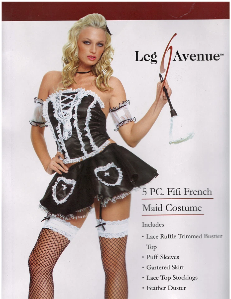 Leg Avenue French Maid 5 pc. Costume Size: Medium - Image 2 of 2