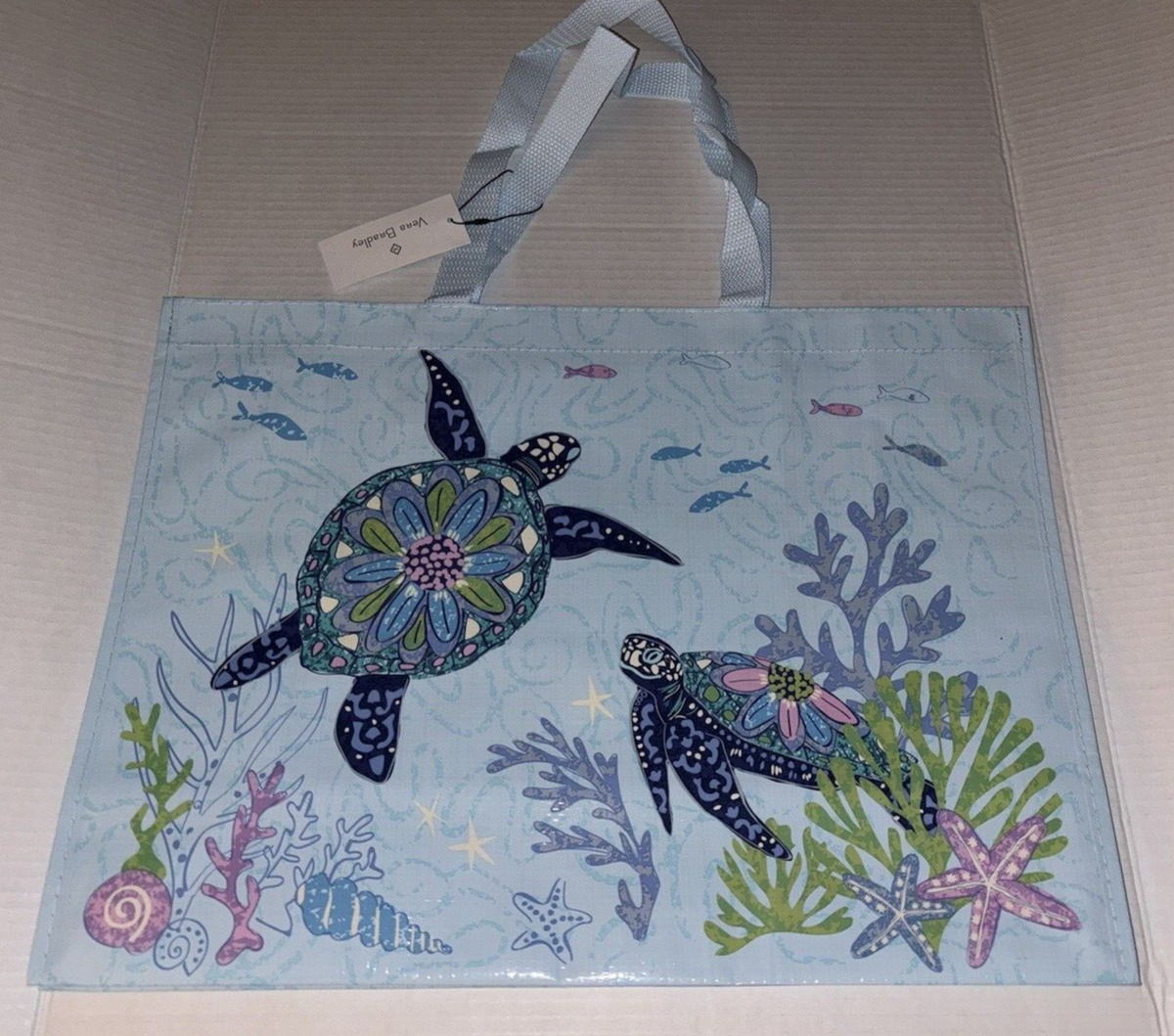 Vera Bradley Market Tote Turtle Dream Eco-Friendly Shopper BAG
