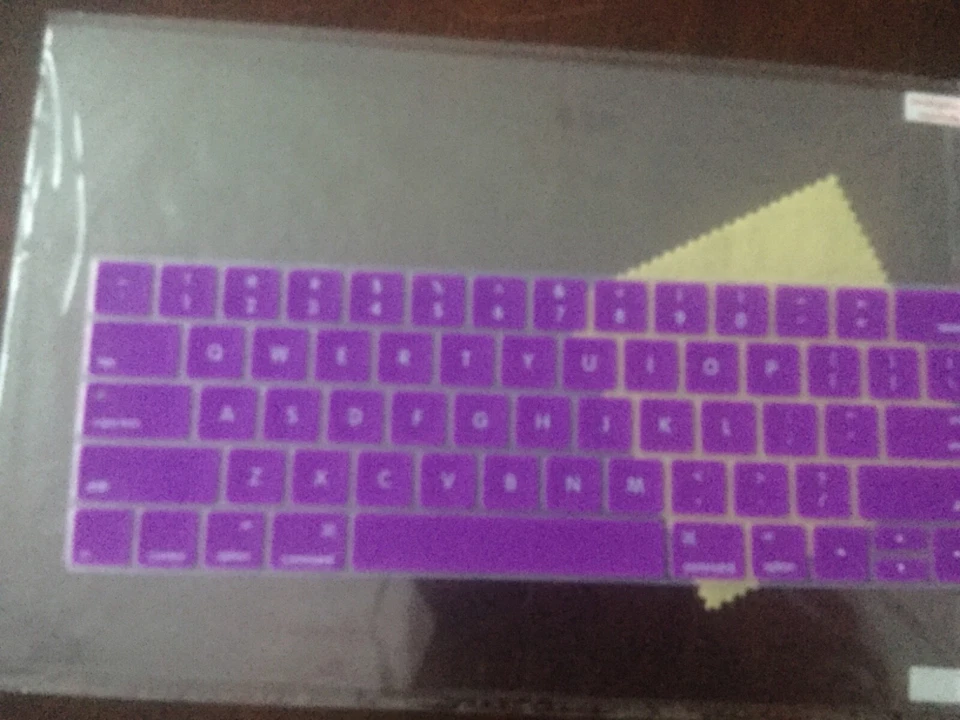 Silicone Keyboard Cover Skin  Macbook Pro 13 15 Touch Bar purple bundle 3 pieces - Image 2 of 3