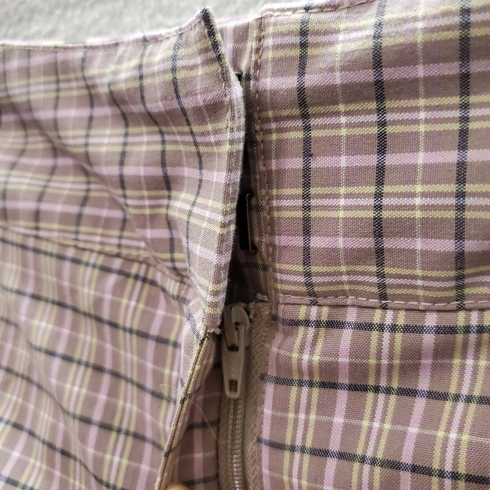 Adidas Women Shorts 14 Purple Plaid Golf Bermuda Chino Pockets Performance - Image 2 of 4