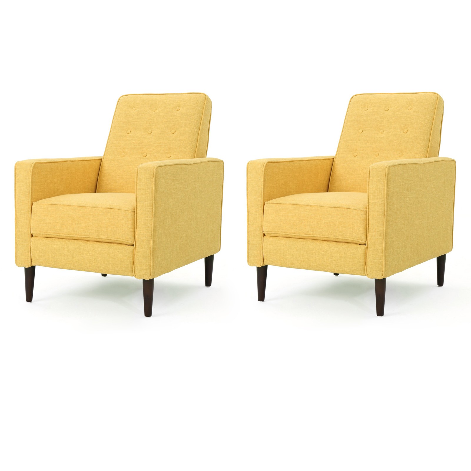 Christopher Knight Home Mervynn Mid-Century Modern Fabric Recliners, 2-Pcs Se...