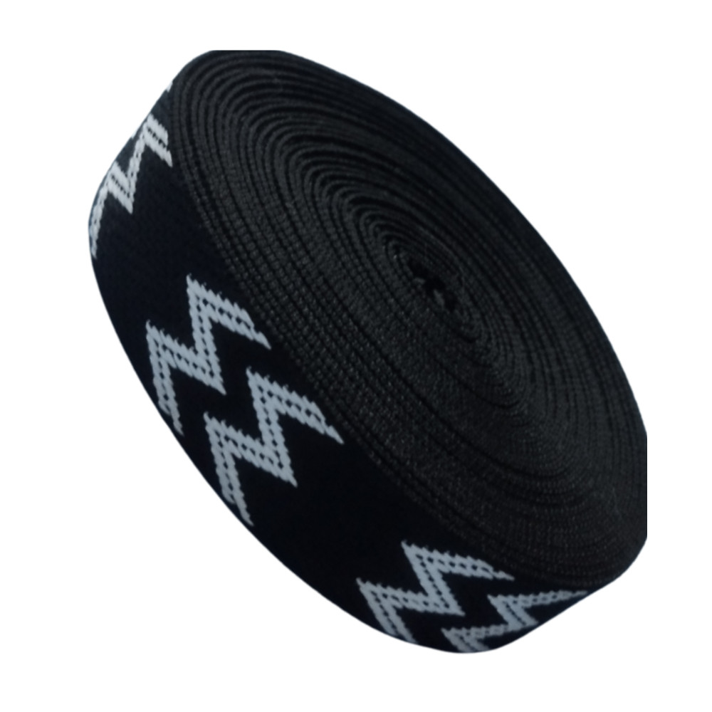 Sangle en polyester haut de gamme 25mm motif flèches pour maroquinerie fine