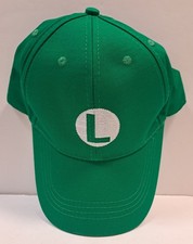Luigi Green Baseball Adjustable Strap Hat Cap Super Mario Bros.
