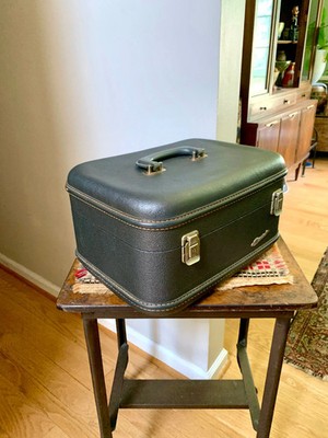Monarch Luggage Travel Case | Vtg Blue/Gray Train Case | Vtg Monarch Traincase