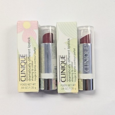 Lot of 2 Clinique Dramatically Different Lipstick in 20 Red Alert Travel Size