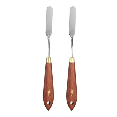 Für Farbpalette 2 Messer 6,5x1,8cm Edelstahl flache Klinge