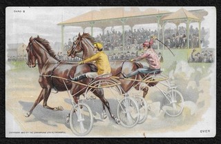 1893 Trade Card EASTERN MAINE STATE FAIR & EXPO BANGOR ME TROTTERS HORSE RACEING