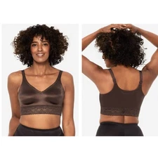 Brand New Ruby Ribbon Women's Size 46 Purple Lace Bralette Bra Demiette