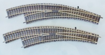 Fleischmann H0 Profigleis 2x 6174 bzw. 6142L Bogenweiche links, gut, Nr. 1
