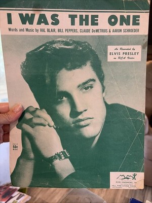 Vintage 1956  I Was The One  Elvis Presley Sheet Music Hal Blair Aaron Schroeder