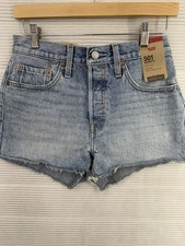 Levi  s Women  s 501 Original Shorts High Rise Raw Hem Size 27