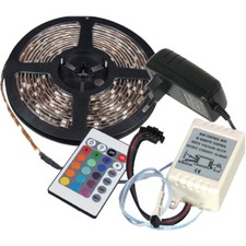 IBIZA LLS500RGB-PACK RGB LED STRIP SET 5m BÜHNE DJ EFFEKT LICHT BAR CLUB THEKE