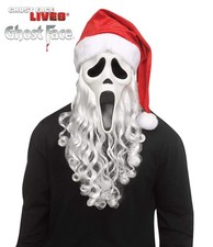 Fun World Scream Ghost Face Santa Christmas Character Costume Mask