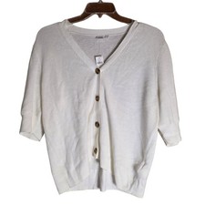 NWT GAP Factory Cream Button Front Cardigan XL 100 Cotton