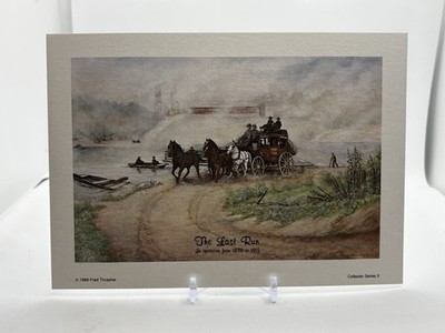 The Last Run Kentucky Artist Fred Thrasher Burnside Monticello Stagecoach Ferry
