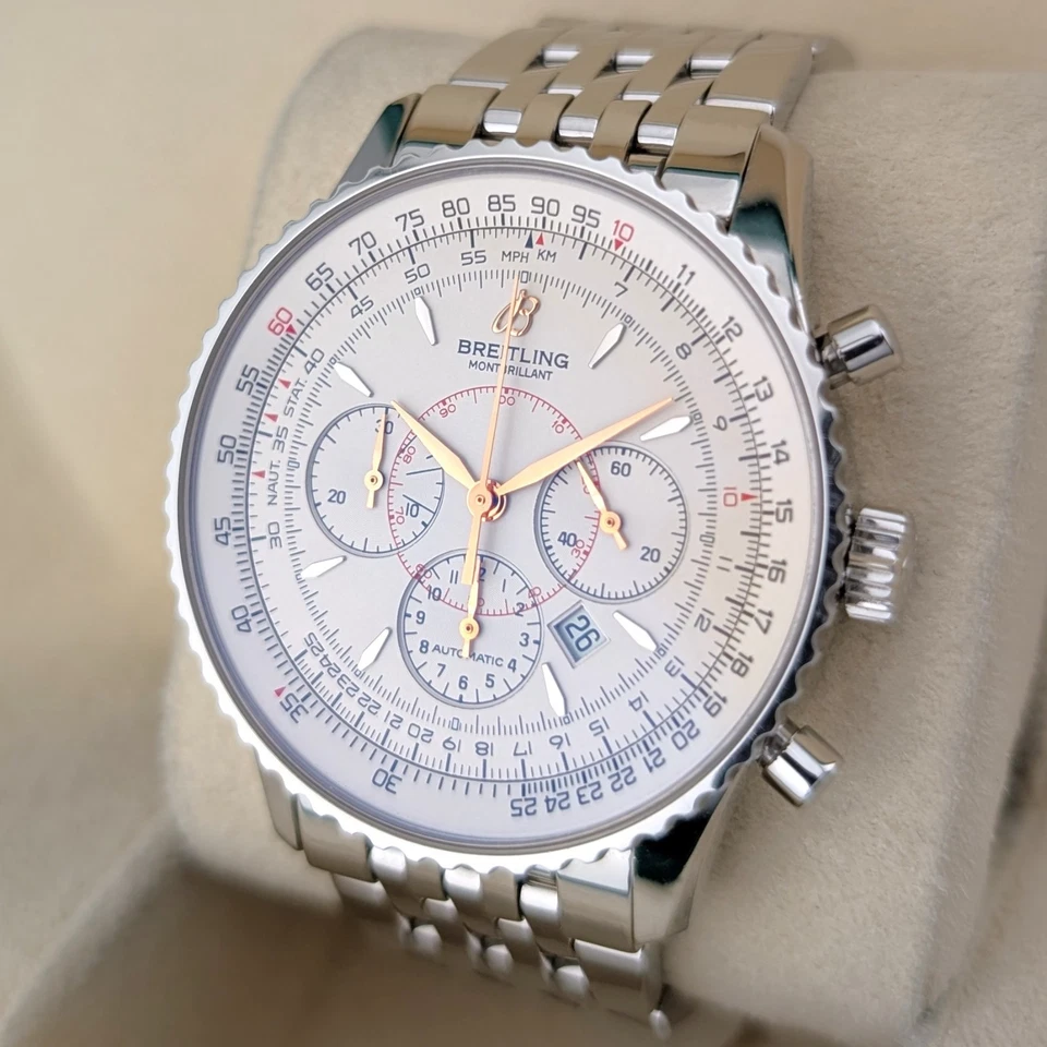 Breitling A41370 Montbrillant Silver Dial 38mm 2010 Service Pouch & Booklets - image 3 of 4