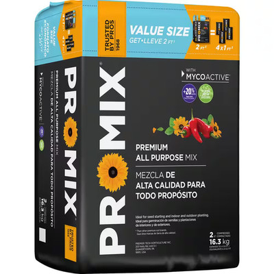 Ultimate 2 Cu. Ft. Premium All Purpose Soil Growing Mix, Organic Growth Enhancer