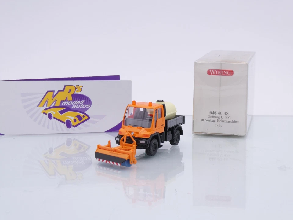 Wiking 646 40 # Unimog U 400 mit " Vorbaukehrmaschine " 1:87 ab 4,99 €