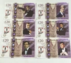 James Bond Novelty Collectable Banknotes Set Of 6 Notes.