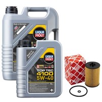 MotoröL Set 4100 5W-40 Liqui Moly 6 Liter + ÖLfilter FüR Skoda VW Golf VII 2.0