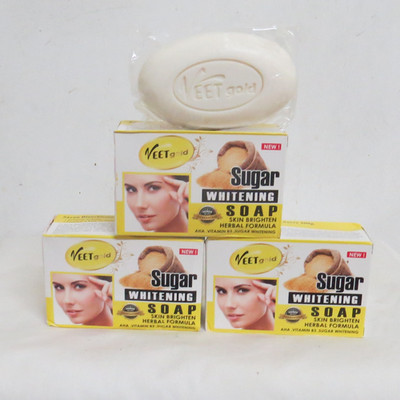 3 x Veetgold Sugar Skin Brightening Herbal Formula Soap 200g x 3