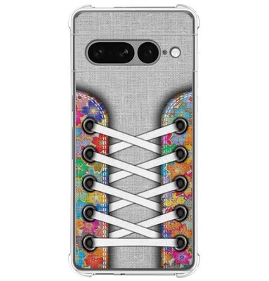 Siliconhülle Antischock Für Google Pixel 7 Pro 5G Design Turnschuhe 04 Zeichnung