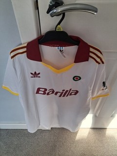 AS Roma Retro Shirt Size XL Barilla Sponsor Away ( fits approx 40 42" chest )