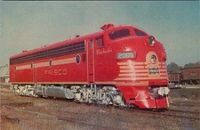 Springfield, MO Frisco 2005 E7 Passenger Locomotive Train Vintage Postcard O627