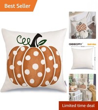 Chic Multicolor Pumpkin Throw Pillow Cover 18x18 - Ideal for Autumn Celebrations
