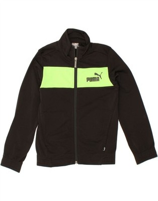 Puma Jungen Trainingsanzug Oberteil Jacke 7-8 Jahre Small Schwarz Colourblock CA01