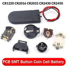 PCB SMT Button Coin Cell Battery Holder CR1220 CR2016 CR2032 CR2430 CR2450 3V/6V