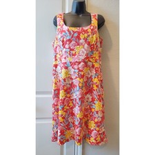 Spense floral summer dress sleeveless side zipper Sz 14