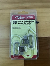 Uncle Mikes 1" Quick Detach Super Sling Swivel Pair Stainless 1093-2