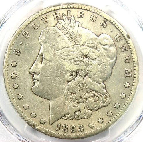 1893-CC Morgan Silver Dollar $1 Carson City Coin - Certified PCGS VF Detail