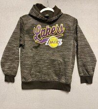 Los Angeles Lakers NBA Black Gray Basketball Hoodie Youth Size Large 14-16