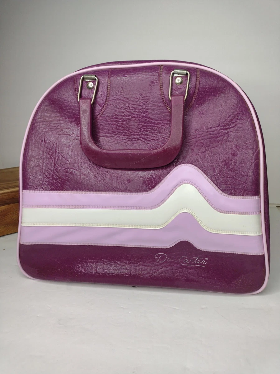 Don Carter Brunswick Bowling Ball Bag Purple Pink White Wire Ball Rack Wave