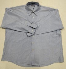 CHAPS Button Down Up Dress Shirt Long Sleeve 18- 18.5 34/35 Blue Men’s