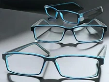 Mens Classy Sophisticated Contemporary Modern Clear Lens EYE GLASSES Black Frame