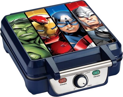 Marvel Avengers Waffle Maker : 4-Slice : Blue : Model MVA-281 Brand new