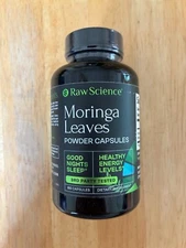 Raw Science Moringa Leaves Powder Capsules - Energy Support - 60 caps