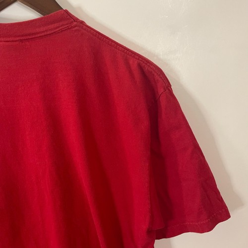 Vintage Key Elements Pocket T Shirt Medium Made In USA Solid Red - Picture 7 of 9
