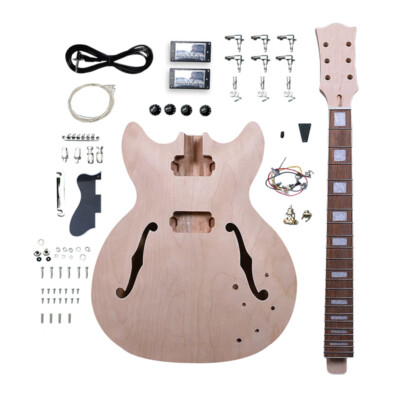 エレキギターのbody、neck Guitar Kit Semi-hollow Guitar Body Guitar Neck 22fret for ES 335