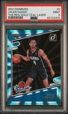 2021 Panini Donruss The Rookies 5 Jalen Suggs Holo Teal Laser - PSA 9 RC