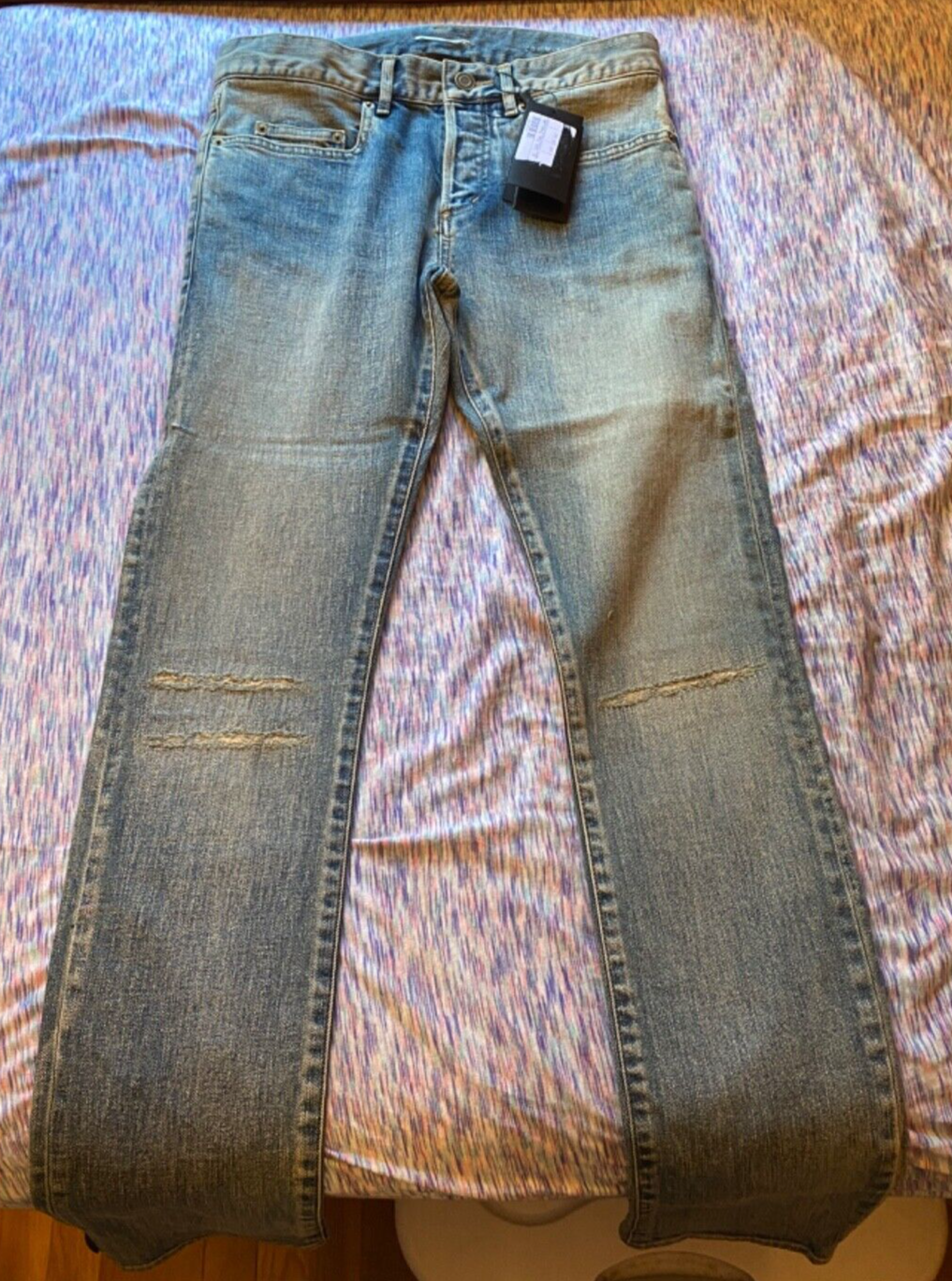 Pantaloni da uomo jeans Saint Laurent YSL 100% autentici $1.300 moda nuovi con etichette