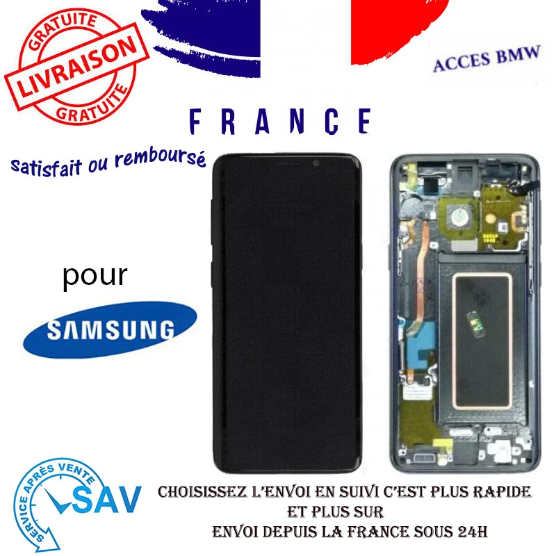 Originale Ecran LCD Complet Gris Pour Samsung Galaxy S9 G960F Avec Châssis - Photo 1/1