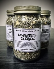 Lavender  Oatmeal Herb  Mineral Bath Blend Handamde, Organic, Aromatherpy 