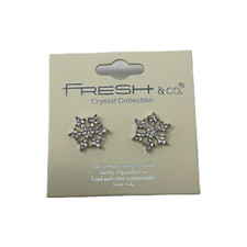 Women's Winter Snowflakes Fashion Rhinestones Stud Earring Jewelry