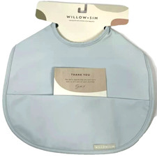 WILLOW  SIM Waterproof Bib w/Food Catcher Boys Baby Toddler Cloud Blue Nice New